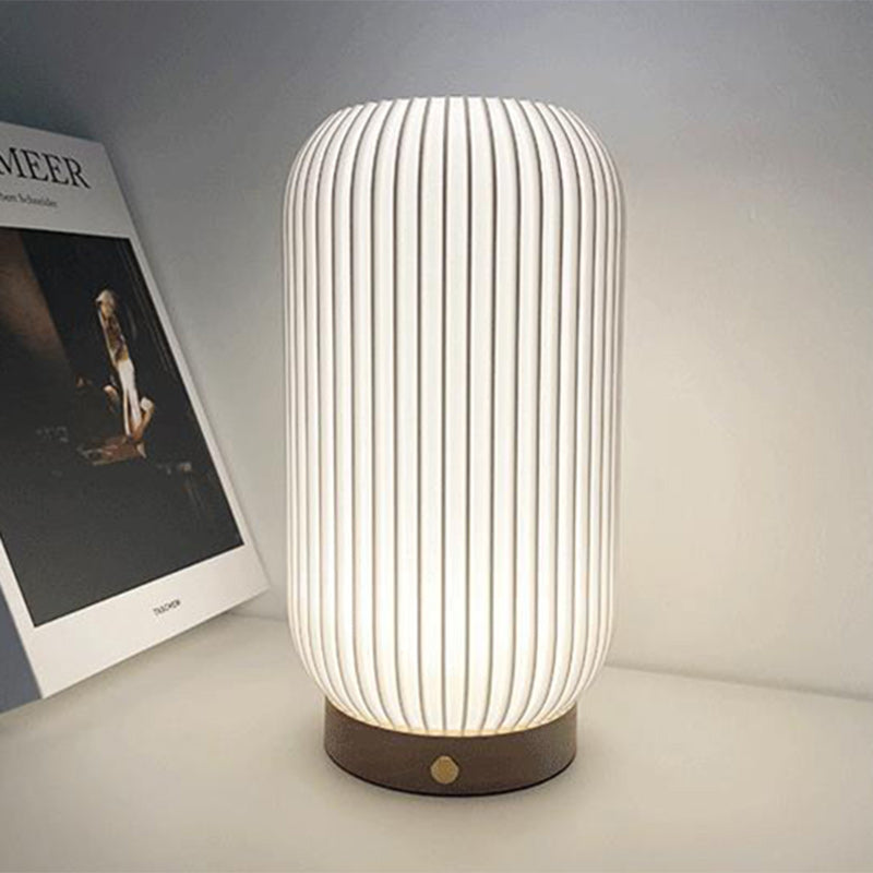 Contemporary Nordic Column Plastic LED Table Lamp For Living Room