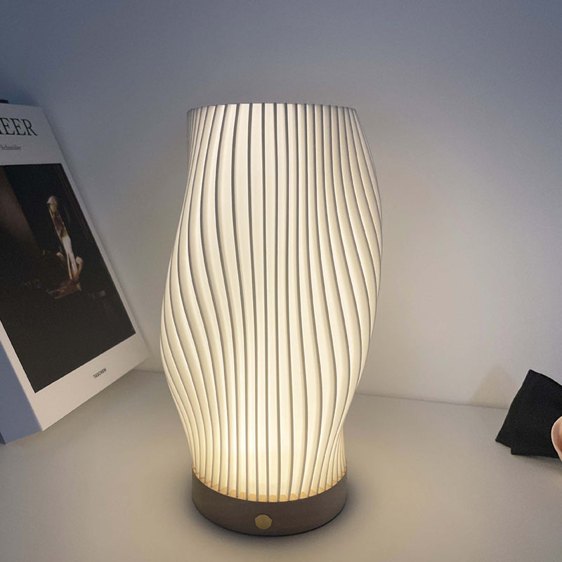 Contemporary Nordic Column Plastic LED Table Lamp For Living Room