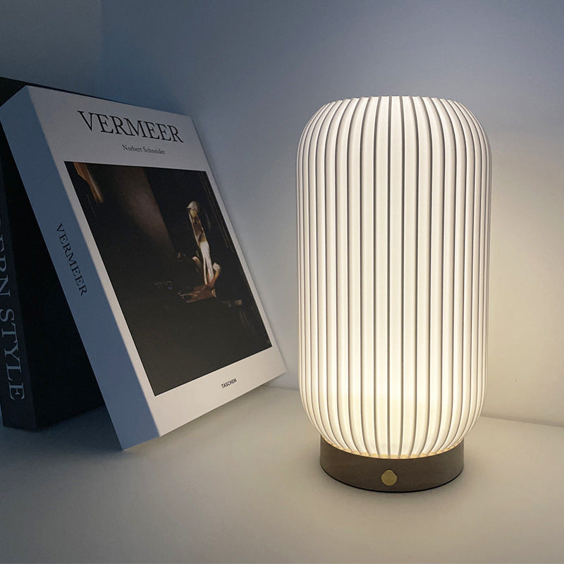 Contemporary Nordic Column Plastic LED Table Lamp For Living Room