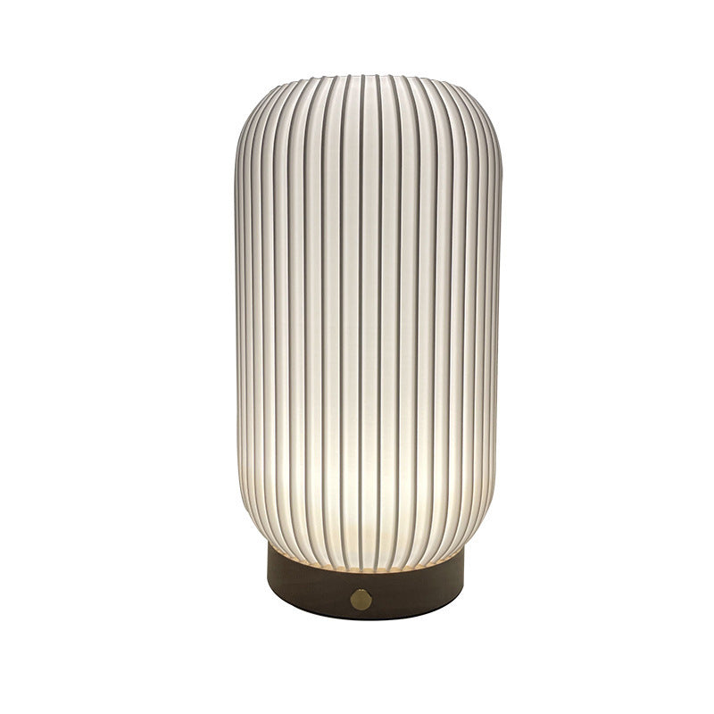 Contemporary Nordic Column Plastic LED Table Lamp For Living Room