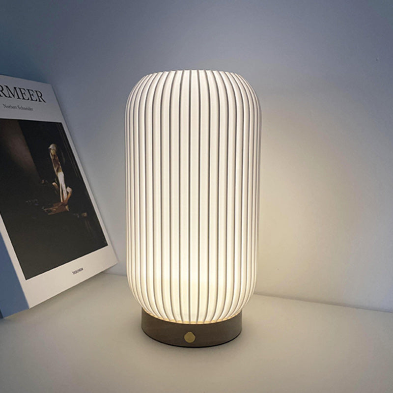 Contemporary Nordic Column Plastic LED Table Lamp For Living Room