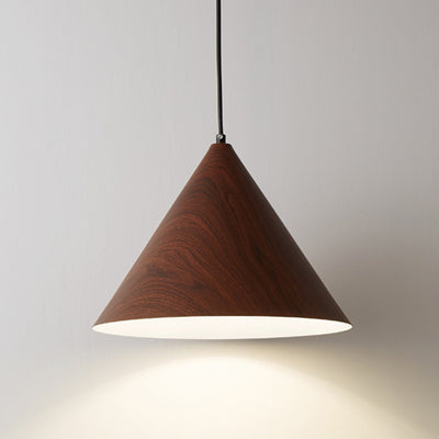 Contemporary Nordic Cone Iron 1-Light Pendant Light For Living Room