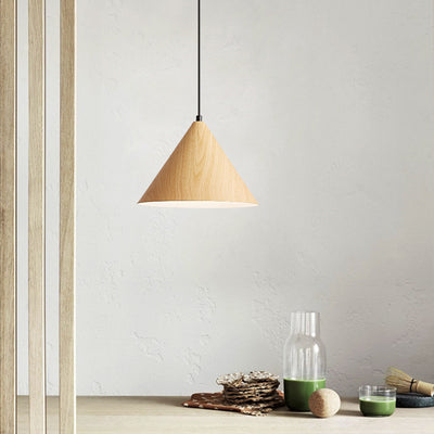 Contemporary Nordic Cone Iron 1-Light Pendant Light For Living Room