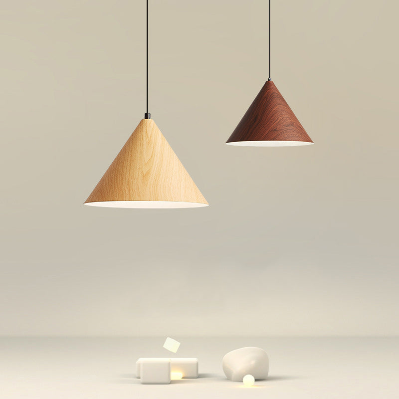 Contemporary Nordic Cone Iron 1-Light Pendant Light For Living Room