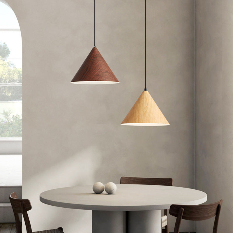 Contemporary Nordic Cone Iron 1-Light Pendant Light For Living Room