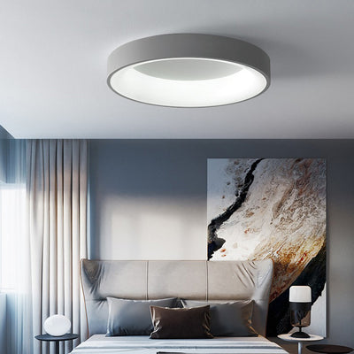 Contemporary Nordic Round Aluminum Acrylic LED Flush Mount Ceiling Light For Living Room