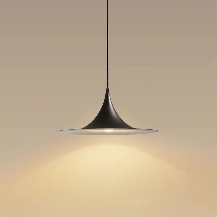 Contemporary Nordic Round Aluminum 1-Light Pendant Light For Living Room