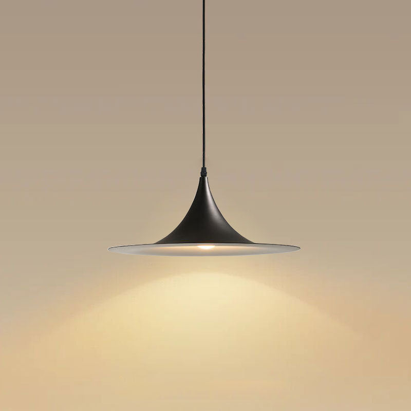 Contemporary Nordic Round Aluminum 1-Light Pendant Light For Living Room