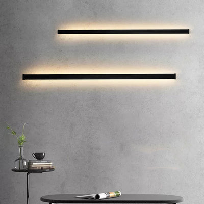 Moderne minimalistische Streifen Aluminium Acryl LED Wandleuchte Lampe für Wohnzimmer 