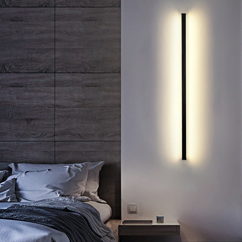 Moderne minimalistische Streifen Aluminium Acryl LED Wandleuchte Lampe für Wohnzimmer 