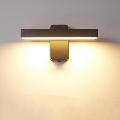 Modern Minimalist Rectangular Aluminum Glass LED Wall Sconce Lamp For Garden