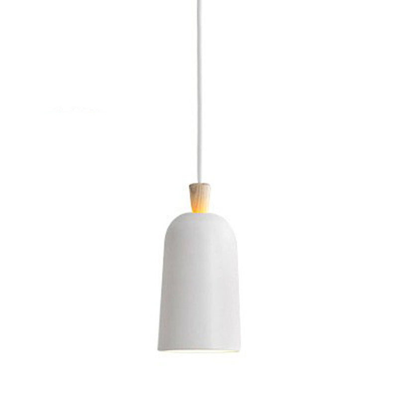 Contemporary Scandinavian Drum Aluminum 1-Light Pendant Light For Living Room