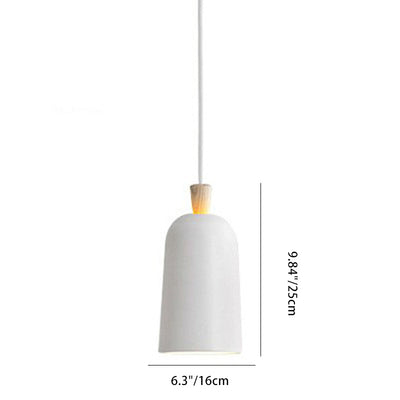 Contemporary Scandinavian Drum Aluminum 1-Light Pendant Light For Living Room