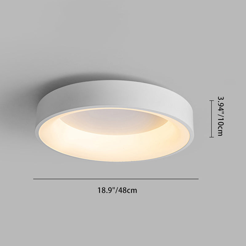 Contemporary Nordic Round Iron Acrylic LED Flush Mount Ceiling Light For Living Room