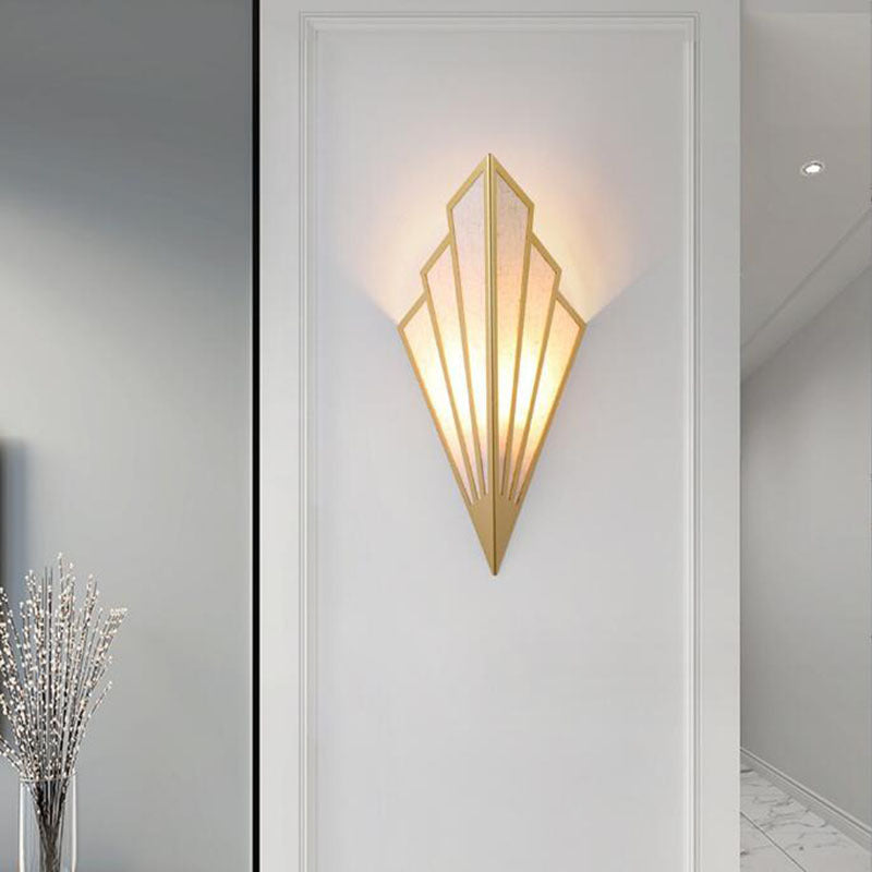 Modern Nordic Triangle Iron Fabric LED Wall Sconce Lamp For Living Room