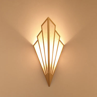 Modern Nordic Triangle Iron Fabric LED Wall Sconce Lamp For Living Room