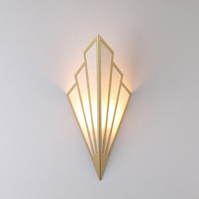 Modern Nordic Triangle Iron Fabric LED Wall Sconce Lamp For Living Room