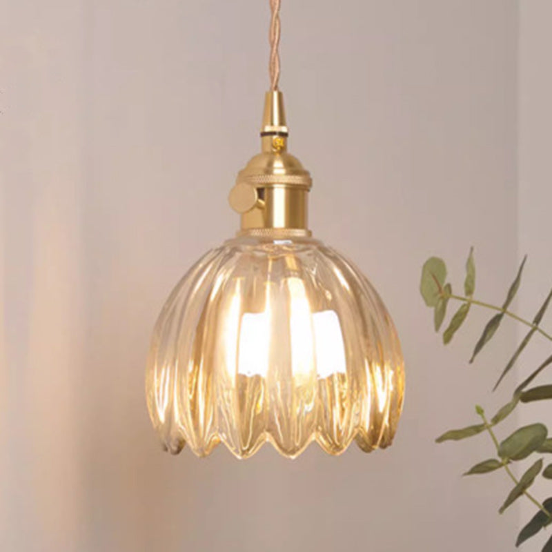 Contemporary Nordic Oval Iron Glass 1-Light Pendant Light For Living Room