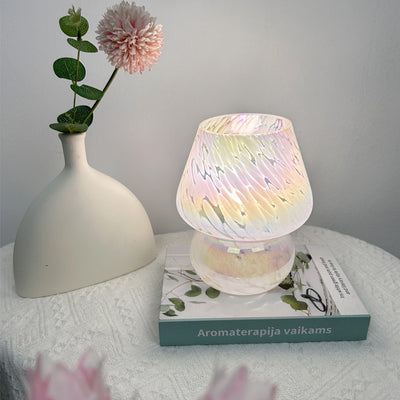 Contemporary Creative Oval Glass 1-Light Table Lamp For Living Room