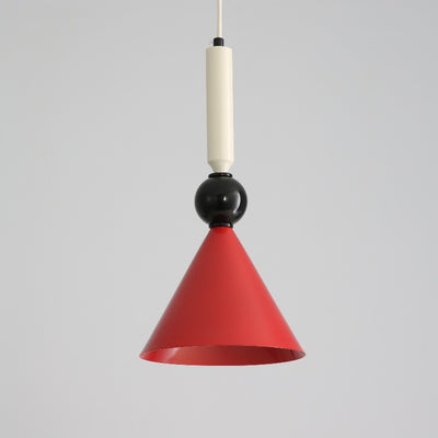 Contemporary Nordic Cone Iron 1-Light Pendant Light For Living Room