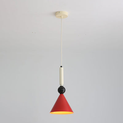 Contemporary Nordic Cone Iron 1-Light Pendant Light For Living Room