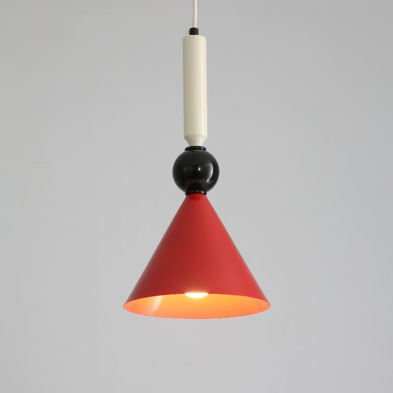 Contemporary Nordic Cone Iron 1-Light Pendant Light For Living Room