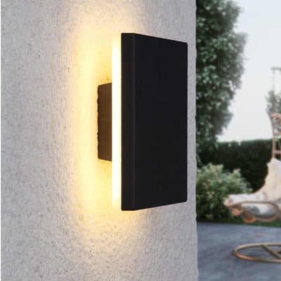 Modern Minimalist Square Aluminum LED Wall Sconce Lamp For Living Room