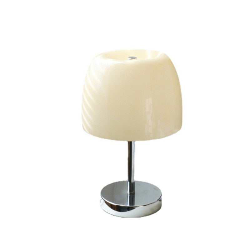 Contemporary Creative Drum Iron Glass LED Table Lamp For Living Room