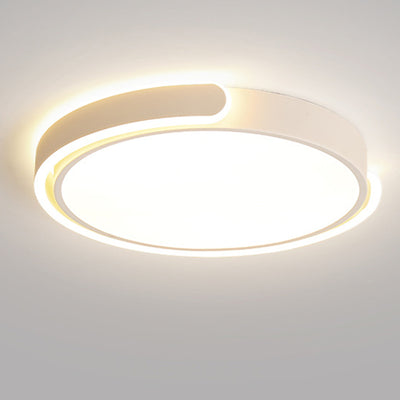 Modern Minimalist Round Iron Acrylic LED Flush Mount Ceiling Light For Dining Room