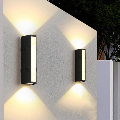 Modern Minimalist Column Plastic LED Wall Sconce Lamp For Garden