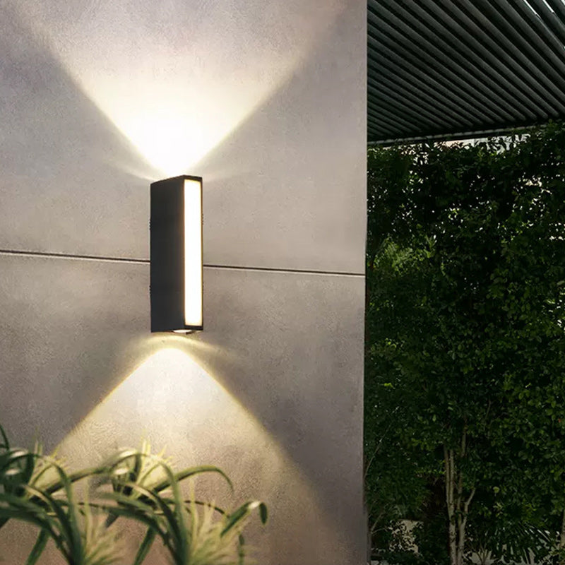 Modern Minimalist Column Plastic LED Wall Sconce Lamp For Garden