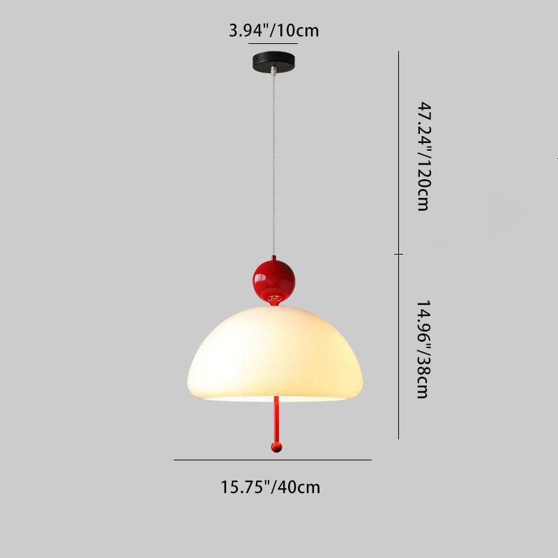 Contemporary Creative Round Iron Glass 3-Light Pendant Light For Living Room