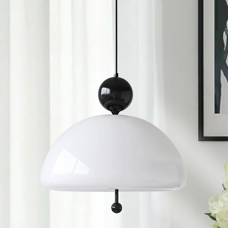 Contemporary Creative Round Iron Glass 3-Light Pendant Light For Living Room