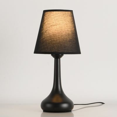 Contemporary Nordic Drum Iron Fabric 1-Light Table Lamp For Living Room