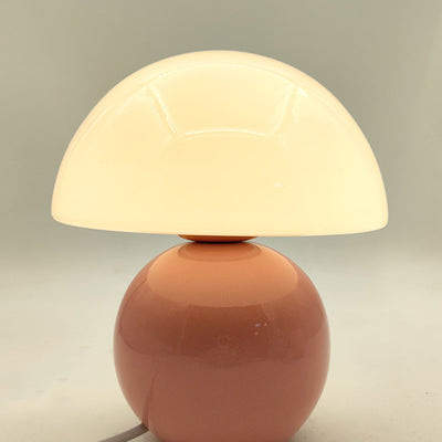 Contemporary Nordic Round Ceramic Glass 1-Light Table Lamp For Living Room