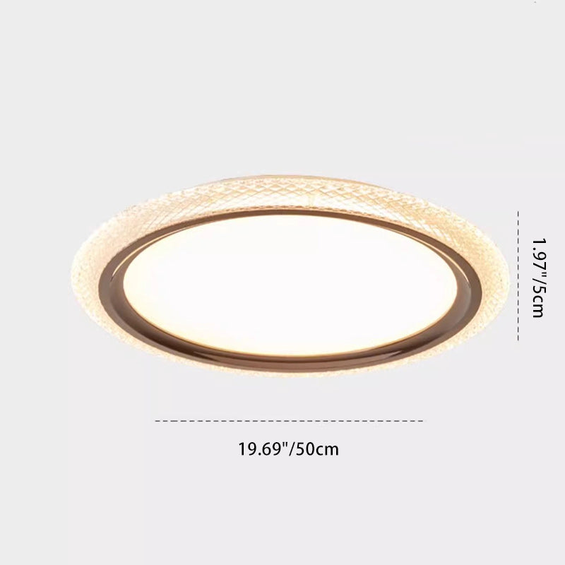 Contemporary Simplicity Round Aluminum Iron Acrylic LED Flush Mount Ceiling Light For Dining Room