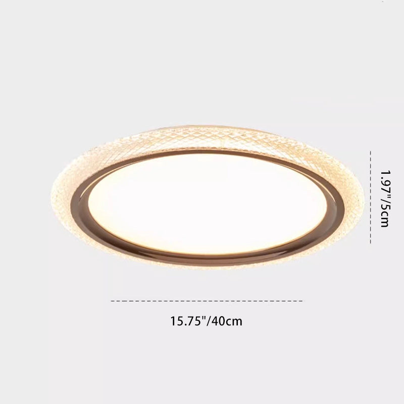 Contemporary Simplicity Round Aluminum Iron Acrylic LED Flush Mount Ceiling Light For Dining Room