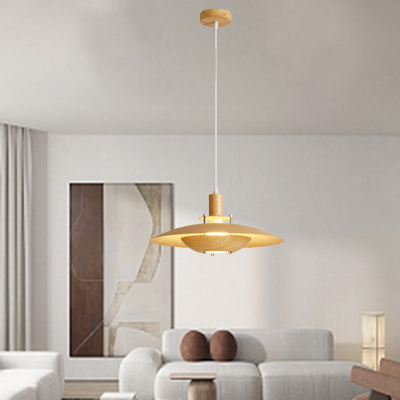 Contemporary Retro Round Iron 1-Light Pendant Light For Living Room