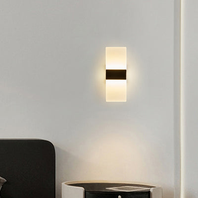 Modern Minimalist Rectangular Iron Acrylic LED Wall Sconce Lamp For Living Room