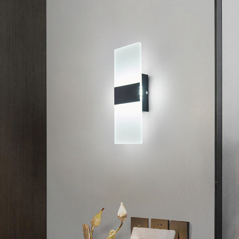 Modern Minimalist Rectangular Iron Acrylic LED Wall Sconce Lamp For Living Room