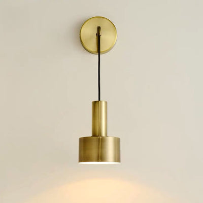 Modern Minimalist Cylinder Iron 1-Light Wall Sconce Lamp For Living Room