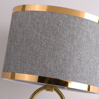 Contemporary Luxury Cylinder Iron Fabric 1-Light Table Lamp For Living Room