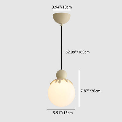 Contemporary Creative Globe Resin Plastic 1-Light Pendant Light For Living Room