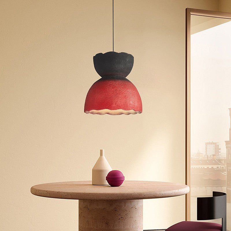 Contemporary Scandinavian Round Plastic 1-Light Pendant Light For Living Room