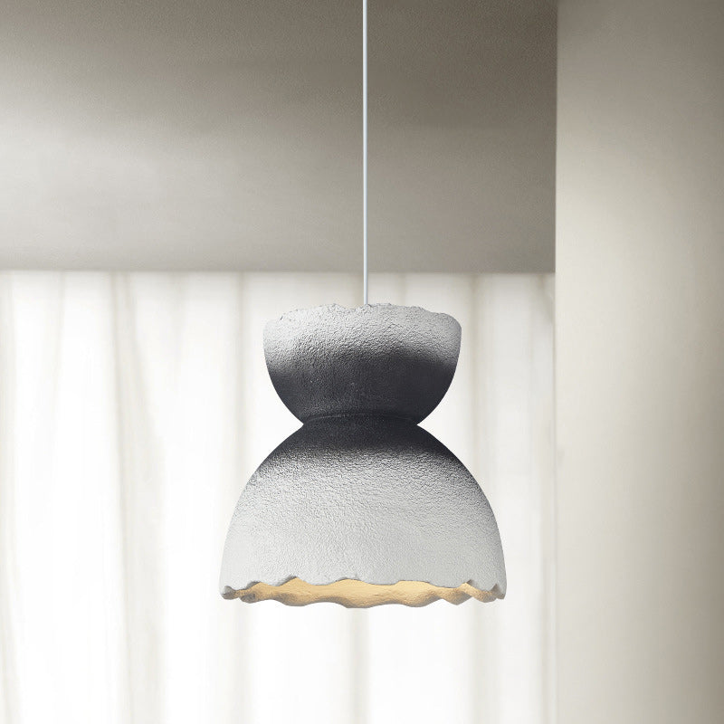 Contemporary Scandinavian Round Plastic 1-Light Pendant Light For Living Room