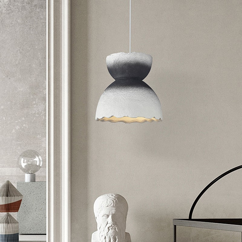 Contemporary Scandinavian Round Plastic 1-Light Pendant Light For Living Room