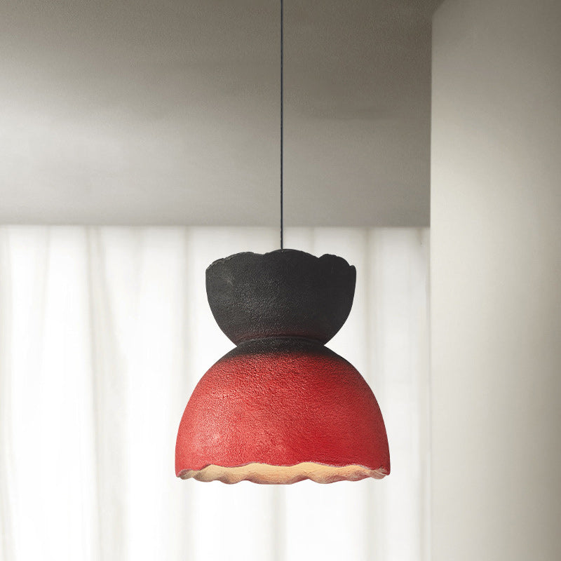 Contemporary Scandinavian Round Plastic 1-Light Pendant Light For Living Room