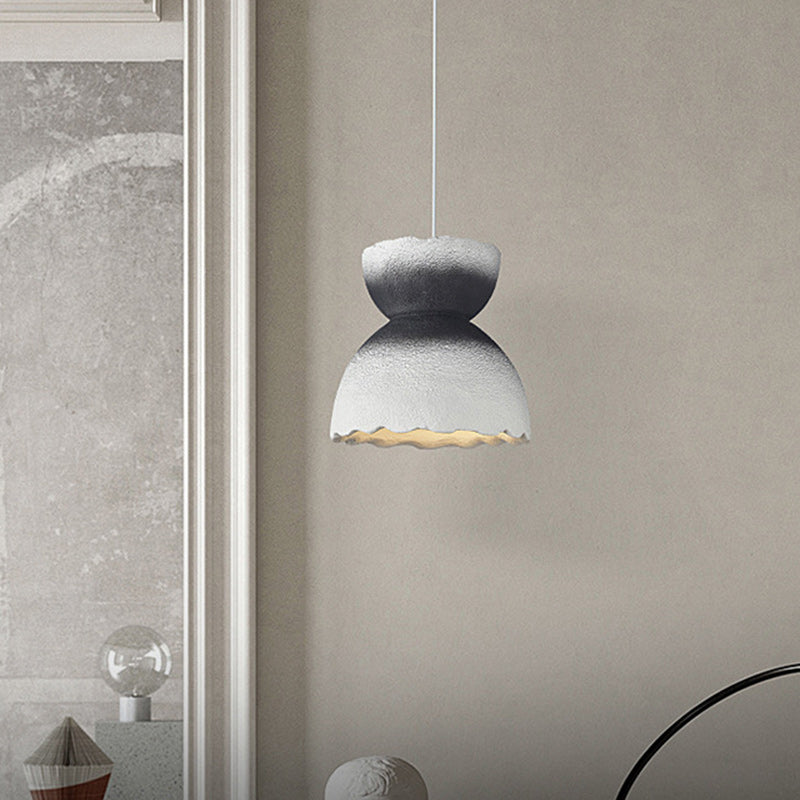 Contemporary Scandinavian Round Plastic 1-Light Pendant Light For Living Room