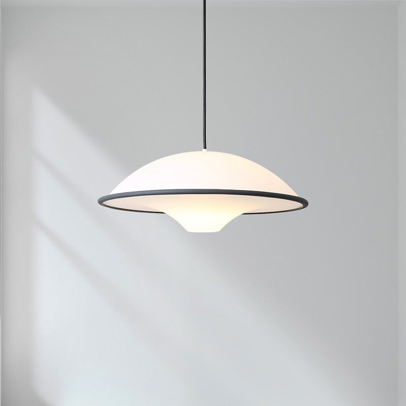 Modern Minimalist Round Acrylic 1-Light Pendant Light For Living Room