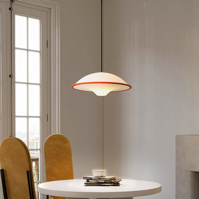 Modern Minimalist Round Acrylic 1-Light Pendant Light For Living Room